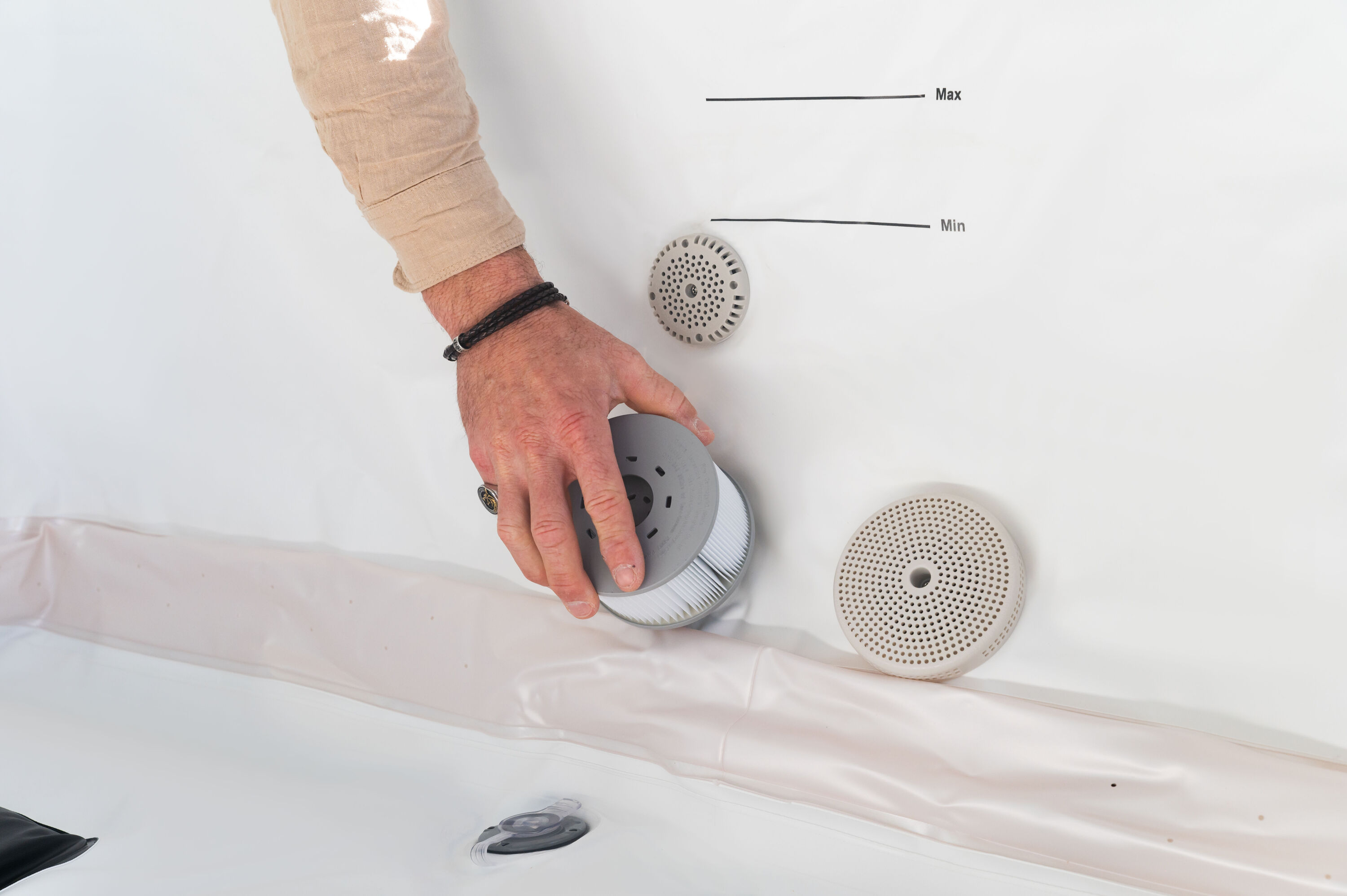 MSpa Whirlpool NEU OSLO AERO PLUS 2026 XXL 180cm inkl. App, LED, 8 Hydromassagedüsen, 140 Luftdüsen