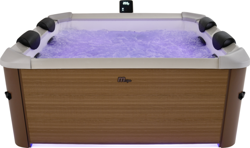 MSpa Whirlpool AMBER inkl. LED, WiFi, UVC - 120 Luftdüsen // 8 Hydromassagedüsen