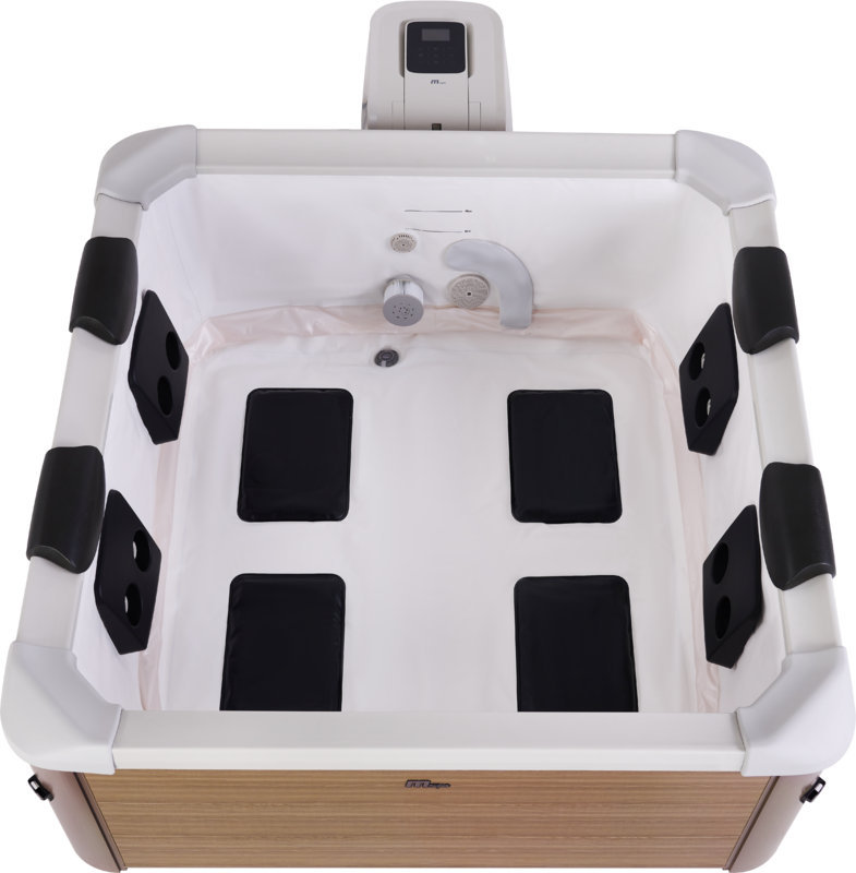 MSpa Whirlpool AMBER inkl. LED, WiFi, UVC - 120 Luftdüsen // 8 Hydromassagedüsen