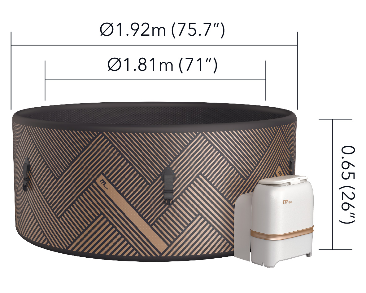 MSpa Whirlpool NEU MONO ECO XXL 2026 - 8 Personen - inkl. App + 148 Luftdüsen - 192 cm