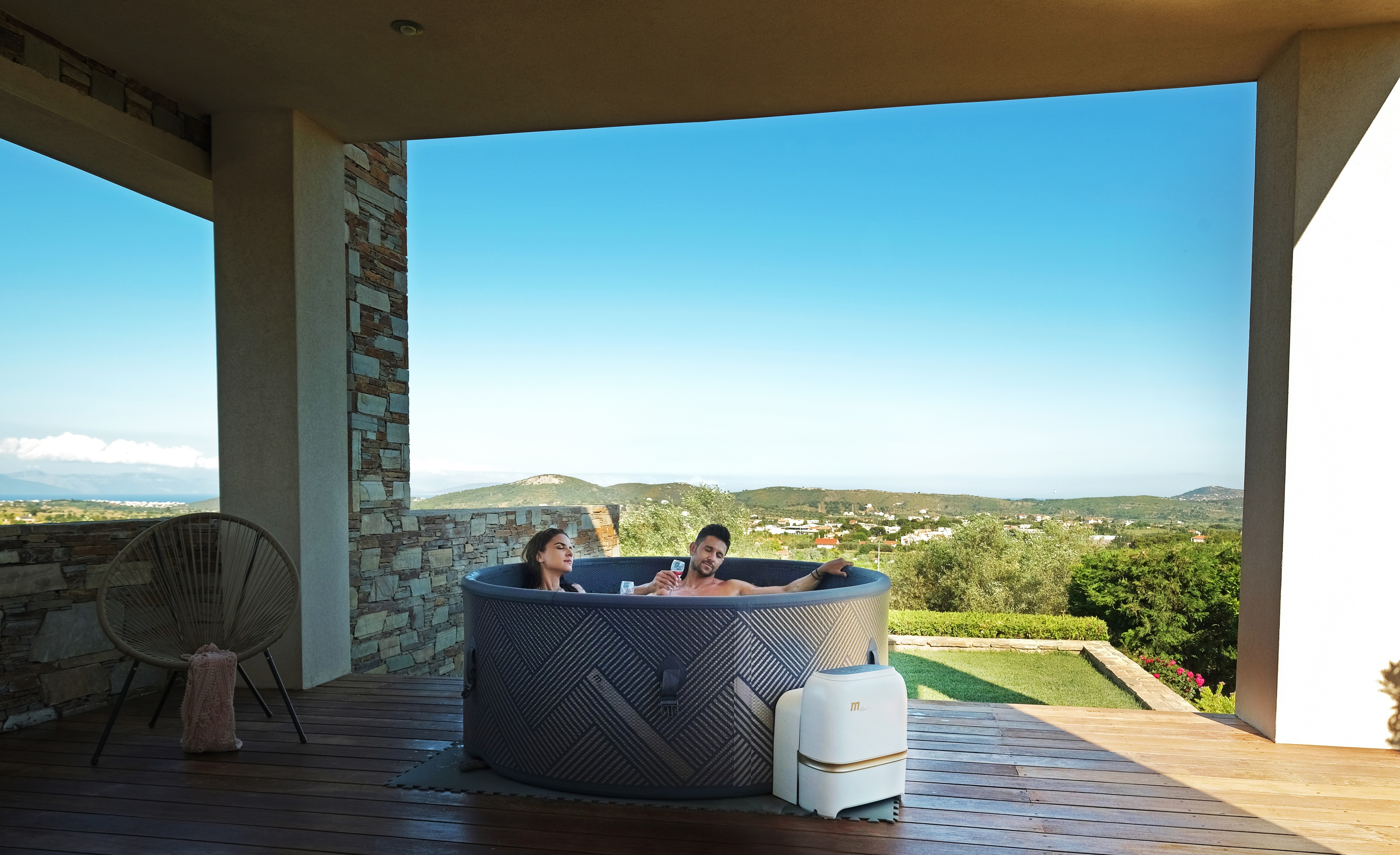 MSpa Whirlpool NEU MONO ECO 2026 - 6 Personen - inkl. App + 138 Luftdüsen - 173 cm