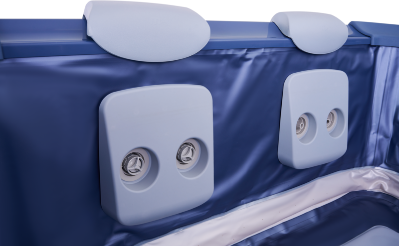 MSpa Whirlpool OSLO Sapphire inkl. LED / WiFi / UVC /  120 Luftdüsen / 8 Hydromassagedüsen F-SAW063W